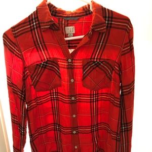 Red, plaid button up!